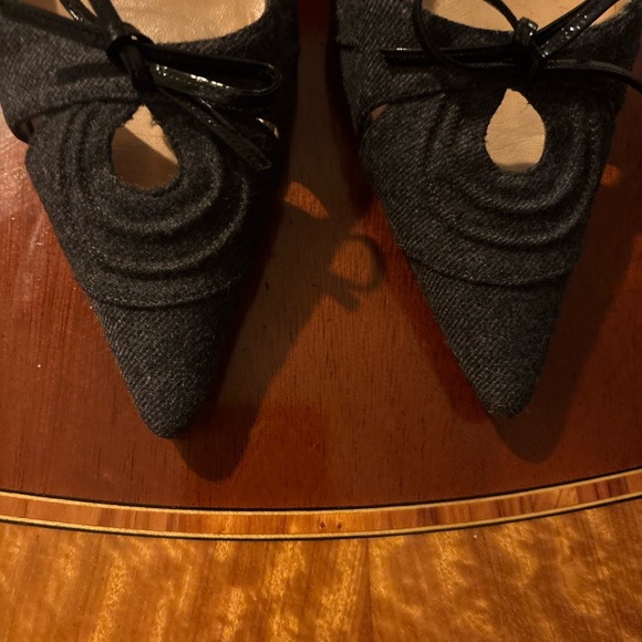 Christian Louboutin Black Heels with Bow Detail - Picture 3 of 8